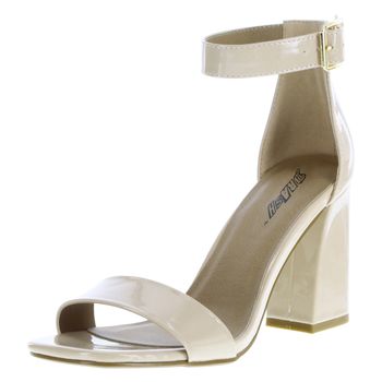 Brash Womens Nene Low Block Heel Sandal